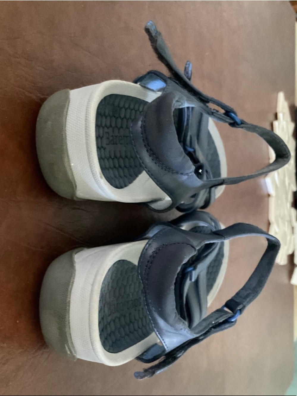 BareTraps Navy and Light Gray Strappy Comfort Sandals - Picture 5 of 9